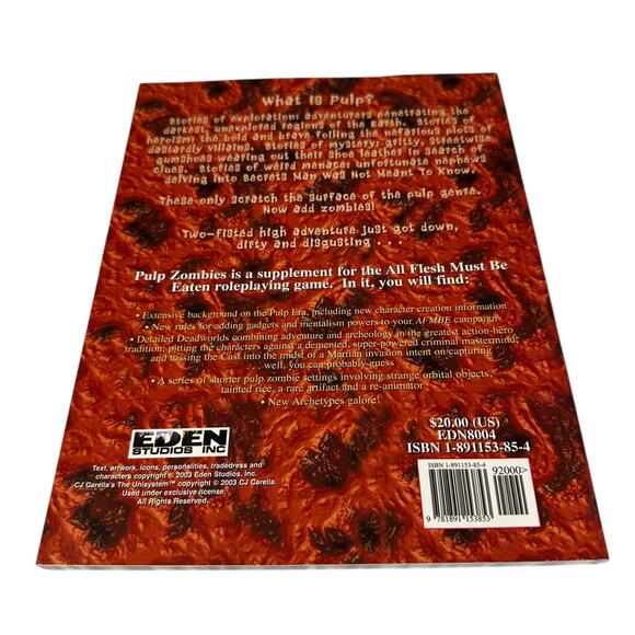 Pulp Zombies - All Flesh Must Be Eaten - Eden Studios Zombie RPG EDN8004 - Picture 2 of 2